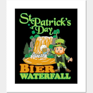 St Patricks Day Bier Waterfall Posters and Art